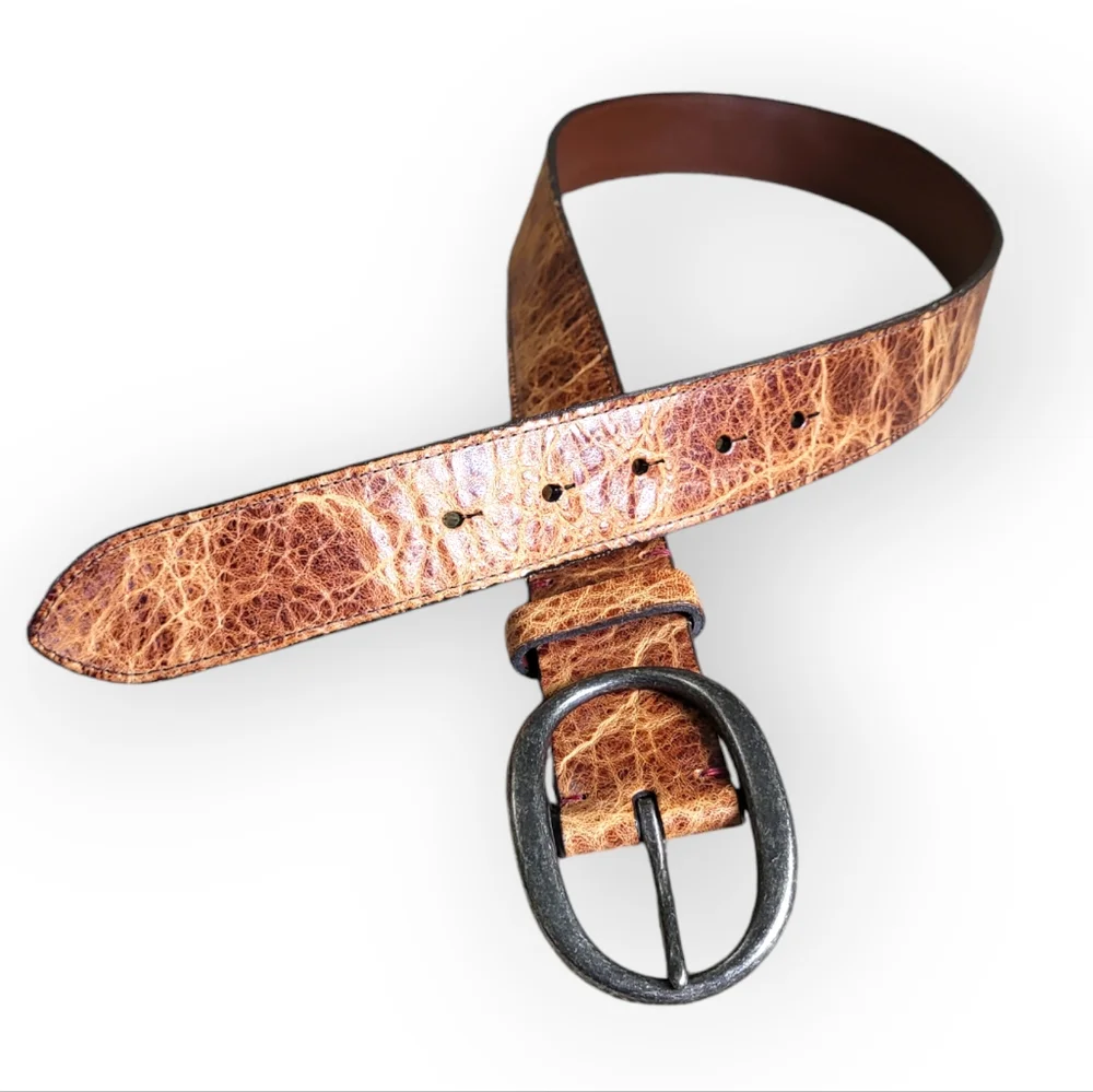 TORINO European Tanned Cowhide Leather Belt in Brown 34